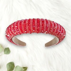 065 - Crystal Headband - Luxury Shiny Red Rhinestone